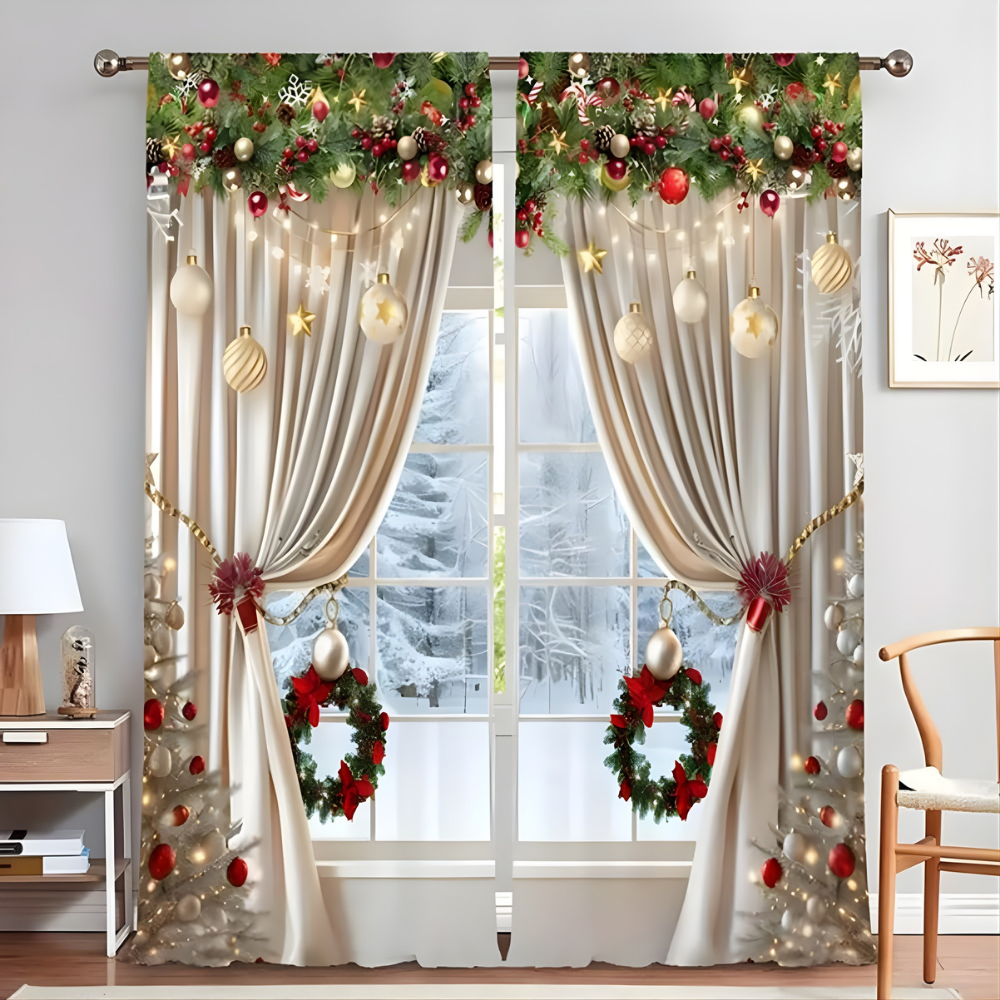 EverJolly™ – Eleganter Festlicher Weihnachtsvorhang