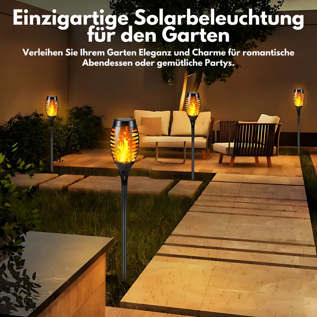 Glowvia™ – Realistische solarbetriebene Flammenfackel