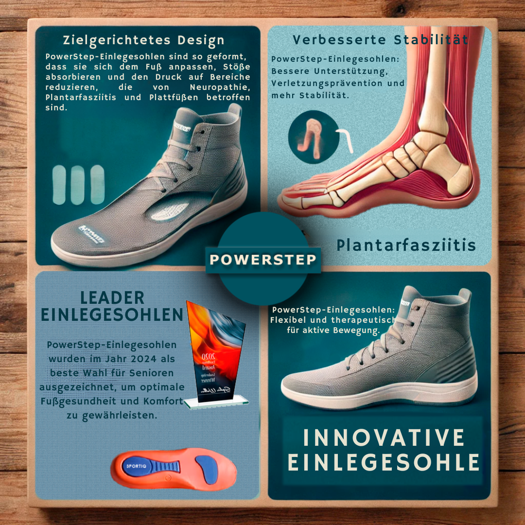 PowerStep™ – Schmerzfreie Unterstützung für Ihre Füße
