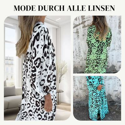 Savara™ – Elegantes Sommerkleid mit Leopardenmuster