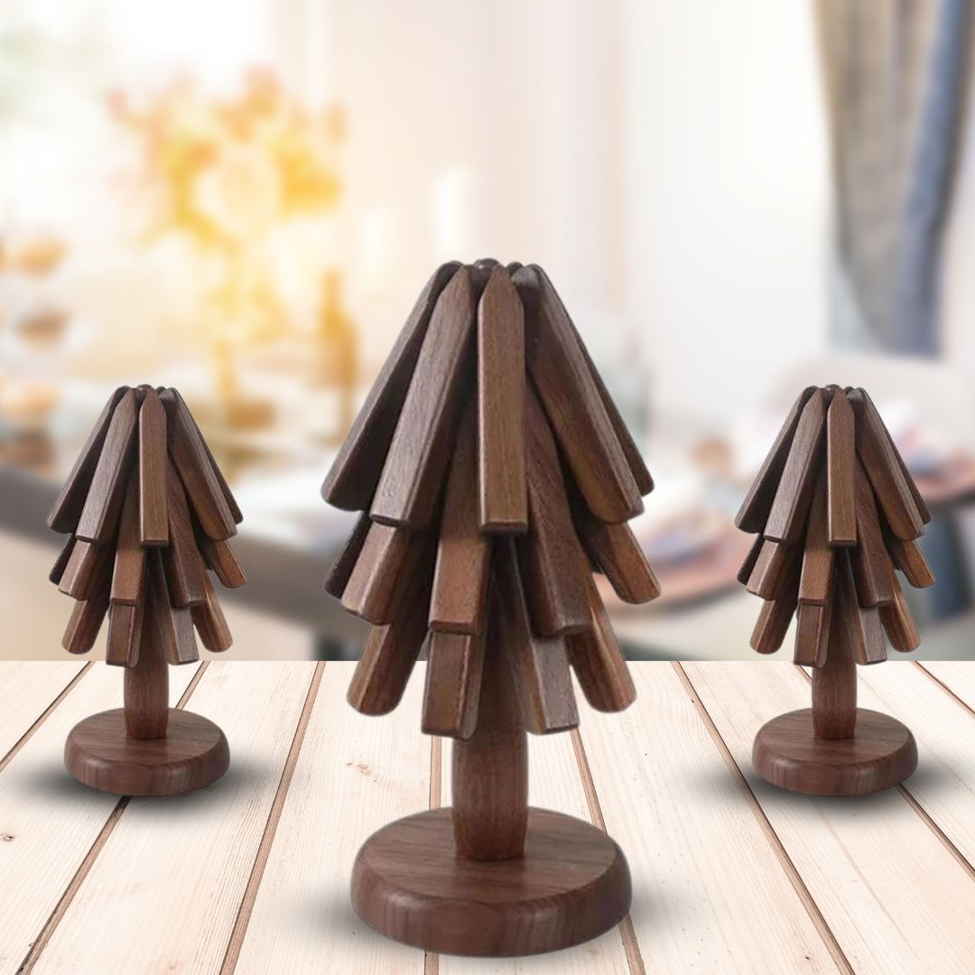 Trivetree™ - Handgefertigter Untersetzer Aus Holz