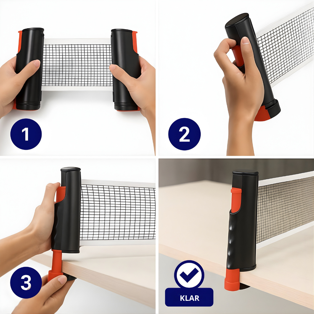 RallyGo™ – Tragbares Komplettes Tischtennis Set