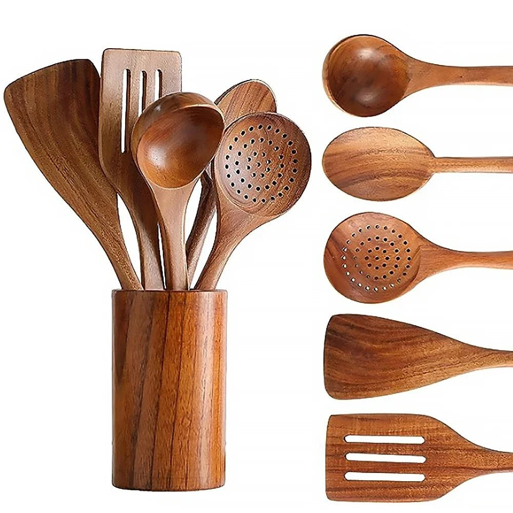 ChefEase™ - 9-teiliges Küchenhelfer-Set aus Holz