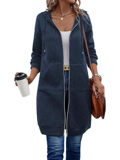 Zarah™ – Kuscheliger Damen Fleece Zip Hoodie