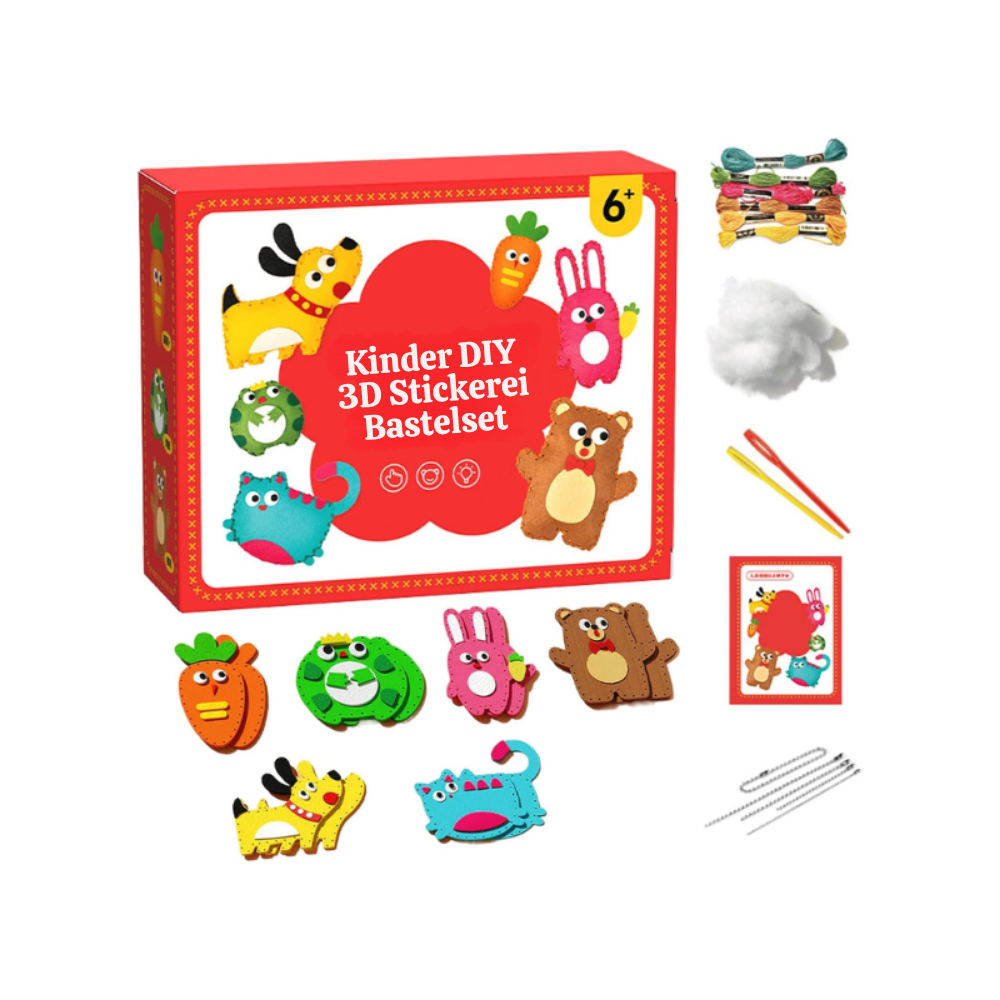 CraftCritters™ – Kinder DIY 3D Stickerei Bastelset