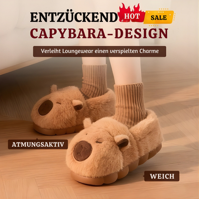 CapyCoze™ – Süße Kuschelige Plüsch Capybara Hausschuhe