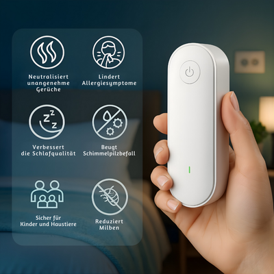 MiteCalm™ – Ultraschall-Staubmilbenreduktionsgerät