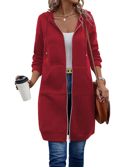 Zarah™ – Kuscheliger Damen Fleece Zip Hoodie