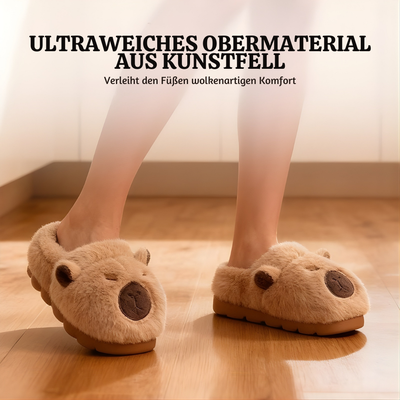 CapyCoze™ – Süße Kuschelige Plüsch Capybara Hausschuhe