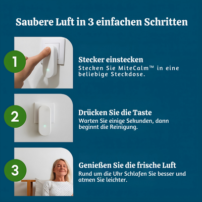 MiteCalm™ – Ultraschall-Staubmilbenreduktionsgerät