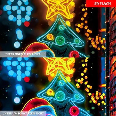 LumiFest™ – 2D Fluoreszierende Weihnachtsmann Türdekoration