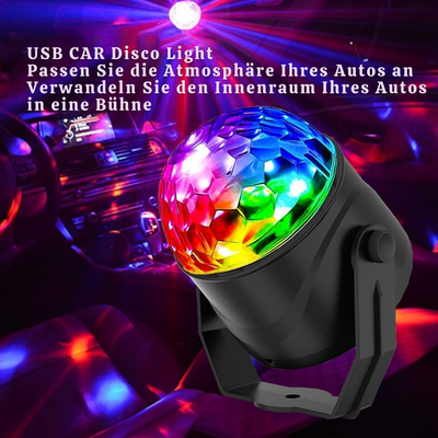 PartyNova™ – Mehrfarbige Rotierende LED Discolampe