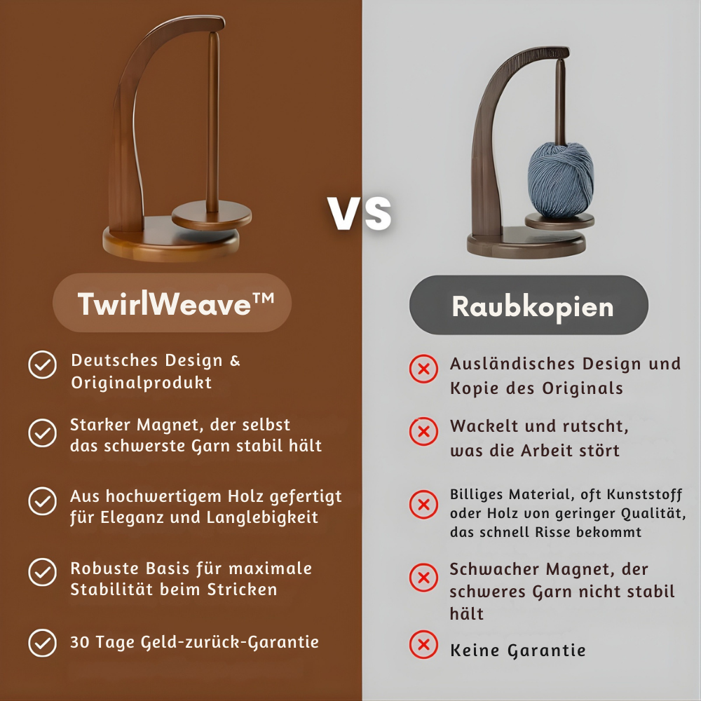 TwirlWeave™ – Verhedderungsfreier 360° Garn Organizer