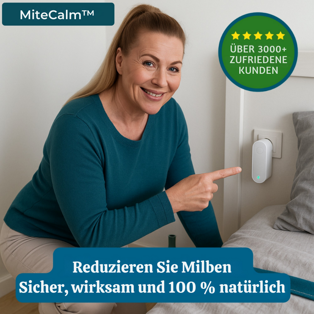 MiteCalm™ – Ultraschall-Staubmilbenreduktionsgerät