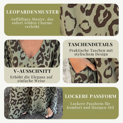 Savara™ – Elegantes Sommerkleid mit Leopardenmuster