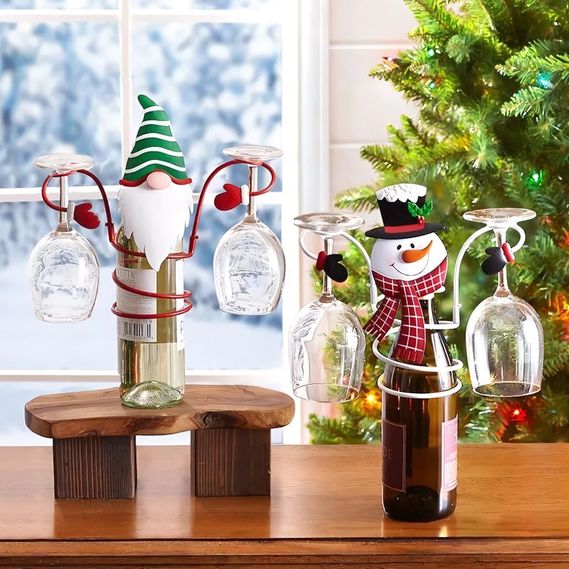 HollyHost™ – Weihnachts Weinflaschen- und Glashalter