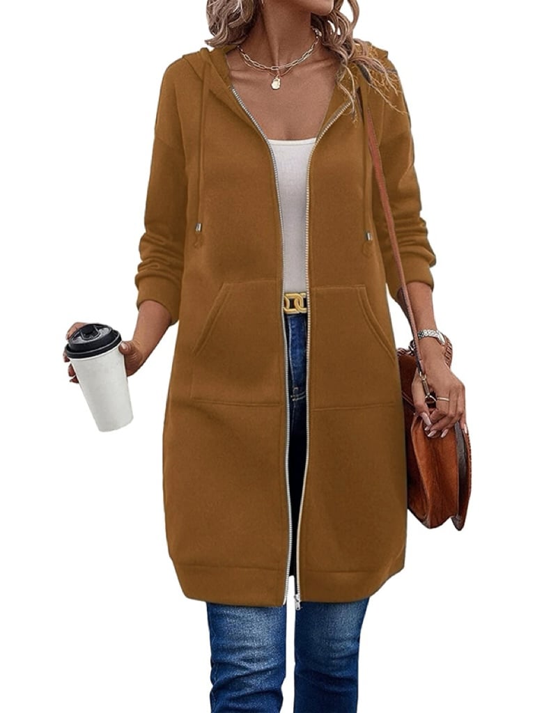 Zarah™ – Kuscheliger Damen Fleece Zip Hoodie