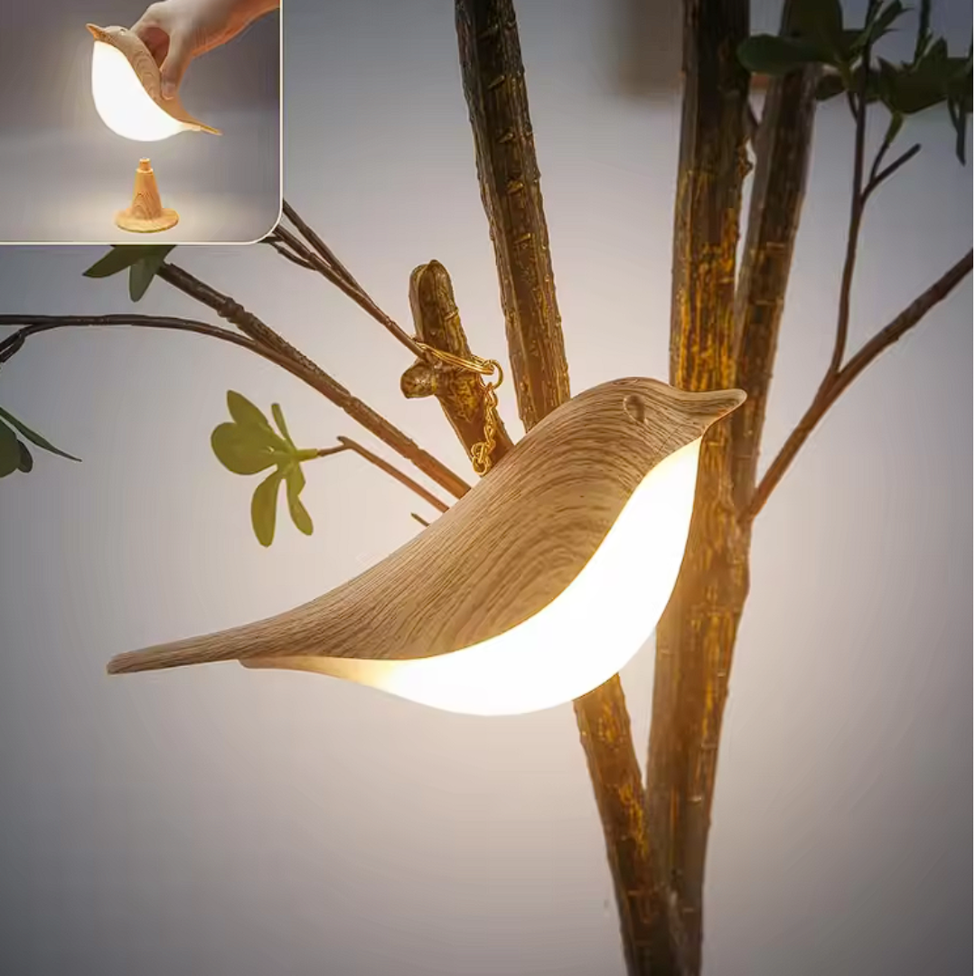 ZenGlow™ – Elegante Nachttischlampe im Vogel-Design