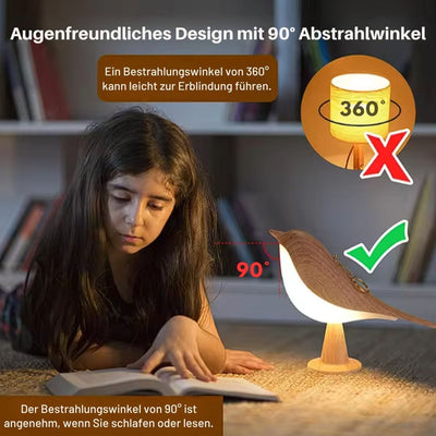 ZenGlow™ – Elegante Nachttischlampe im Vogel-Design