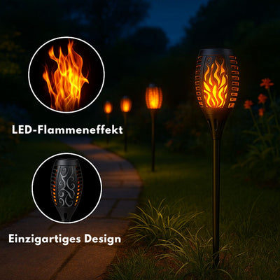 Glowvia™ – Realistische solarbetriebene Flammenfackel