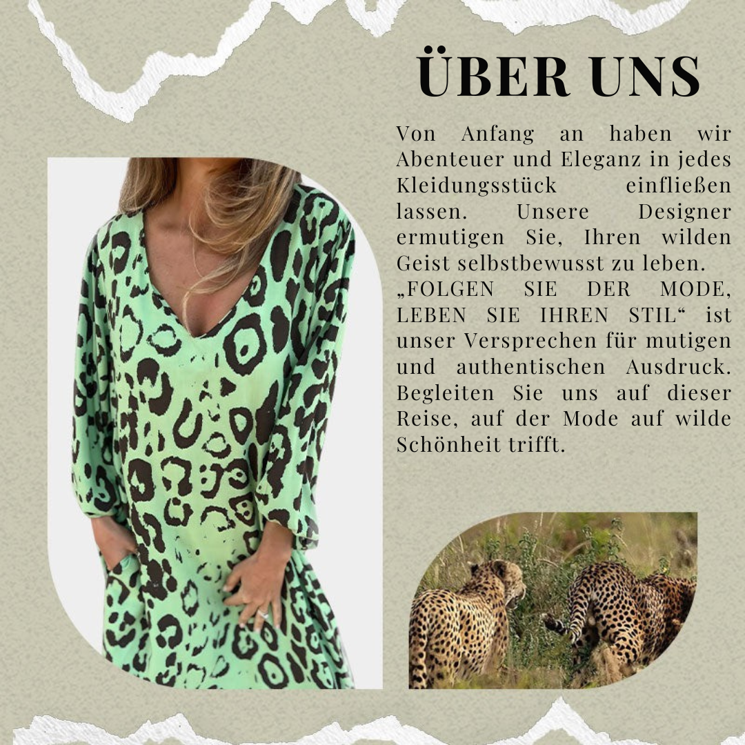 Savara™ – Elegantes Sommerkleid mit Leopardenmuster
