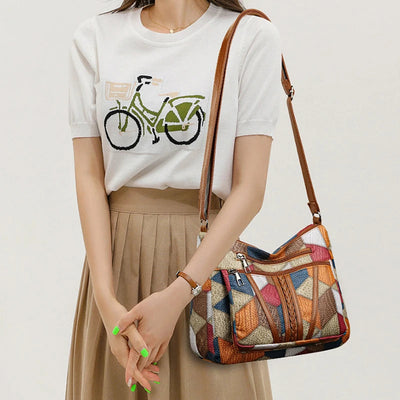 Kirsten™ – Geometrische Handtasche aus Veganem Leder