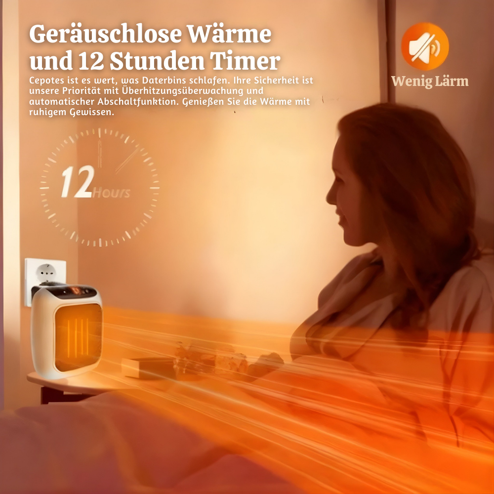 HeatNook™ – Energie­sparender Kompakter Steckdosen-Wandheizer