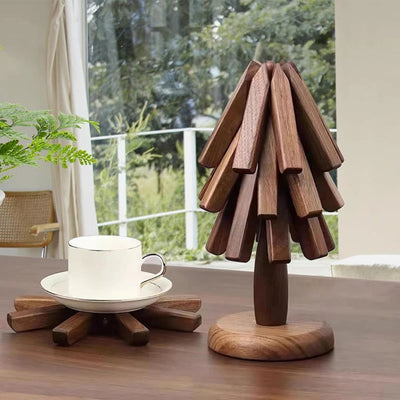 Trivetree™ - Handgefertigter Untersetzer Aus Holz