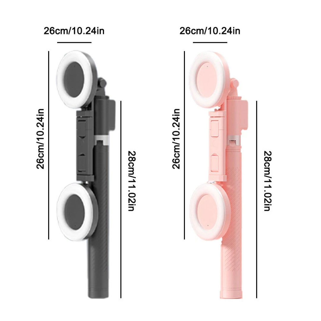 SnapGlow™ – Tragbares 6-in-1 LED Ringlicht Stativ
