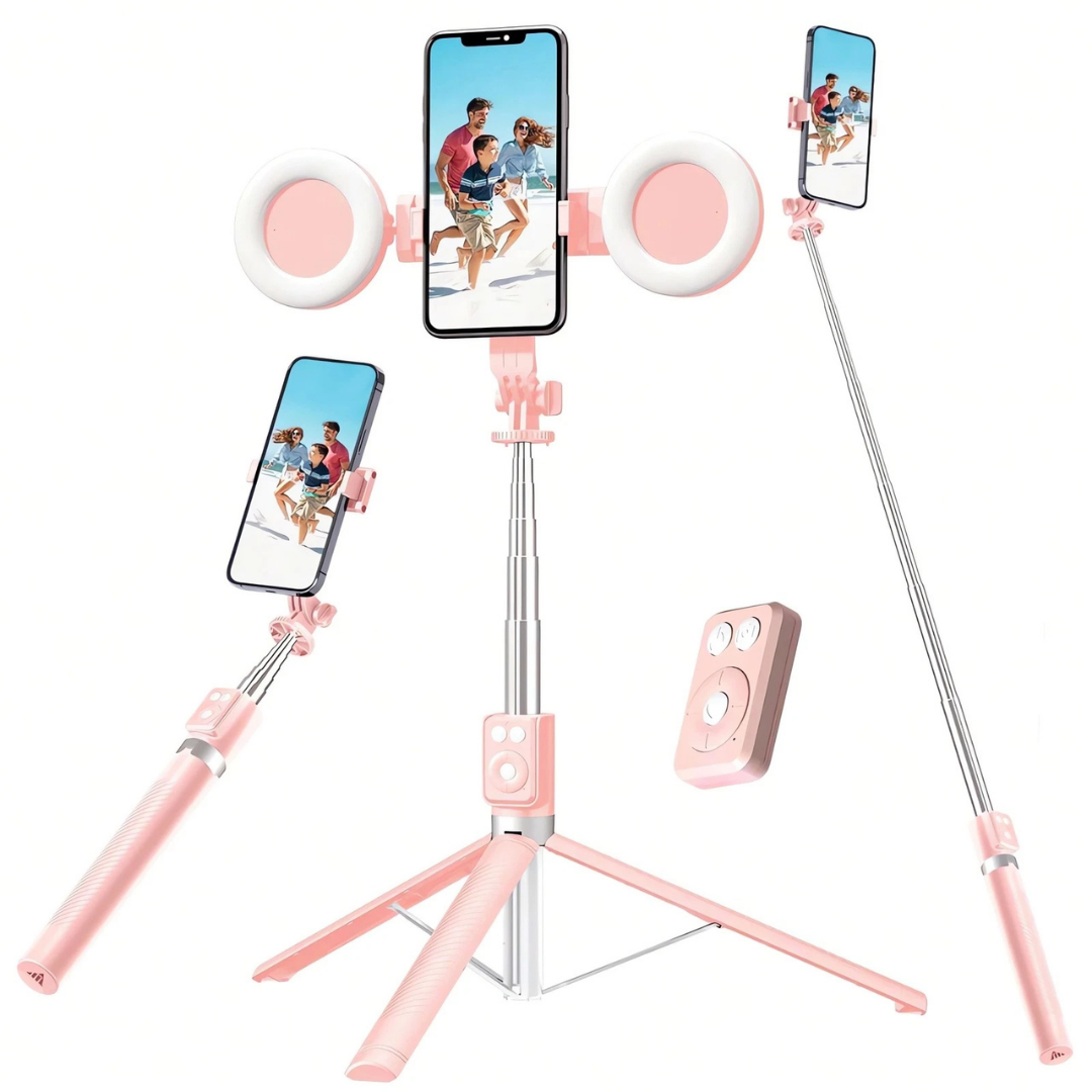SnapGlow™ – Tragbares 6-in-1 LED Ringlicht Stativ