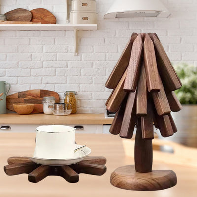 Trivetree™ - Handgefertigter Untersetzer Aus Holz