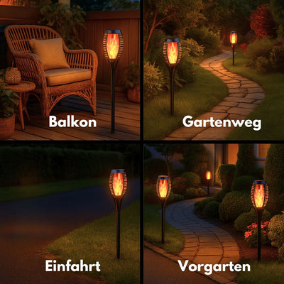 Glowvia™ – Realistische solarbetriebene Flammenfackel