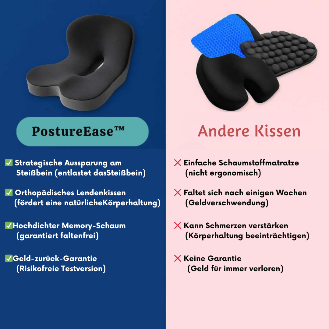 PostureEase™ – Orthopädisches Sitzkissen