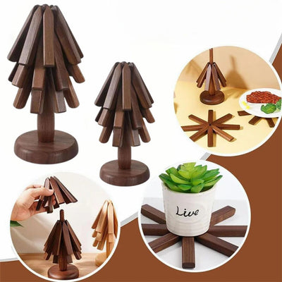 Trivetree™ - Handgefertigter Untersetzer Aus Holz