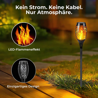 Glowvia™ – Realistische solarbetriebene Flammenfackel