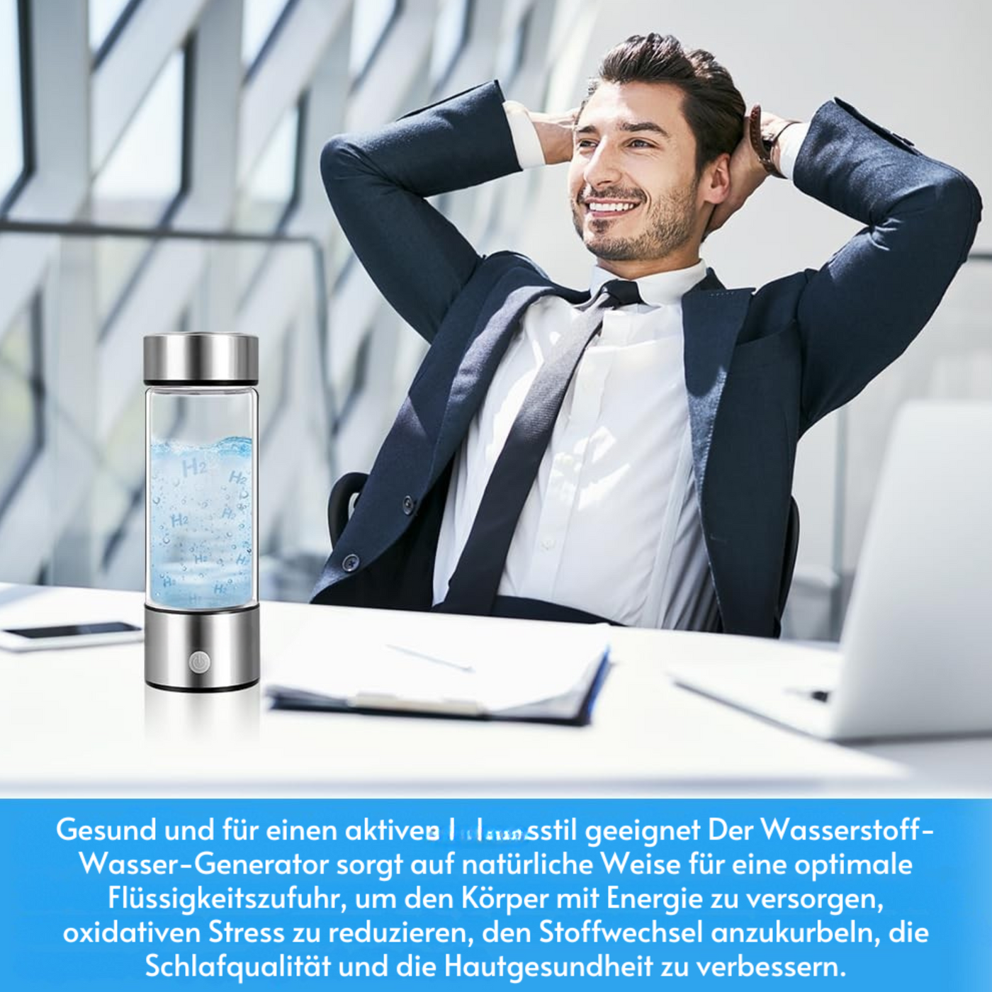 AquaCharge™ - Smart Wasserflasche mit Wasserstoff