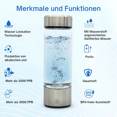 AquaCharge™ - Smart Wasserflasche mit Wasserstoff