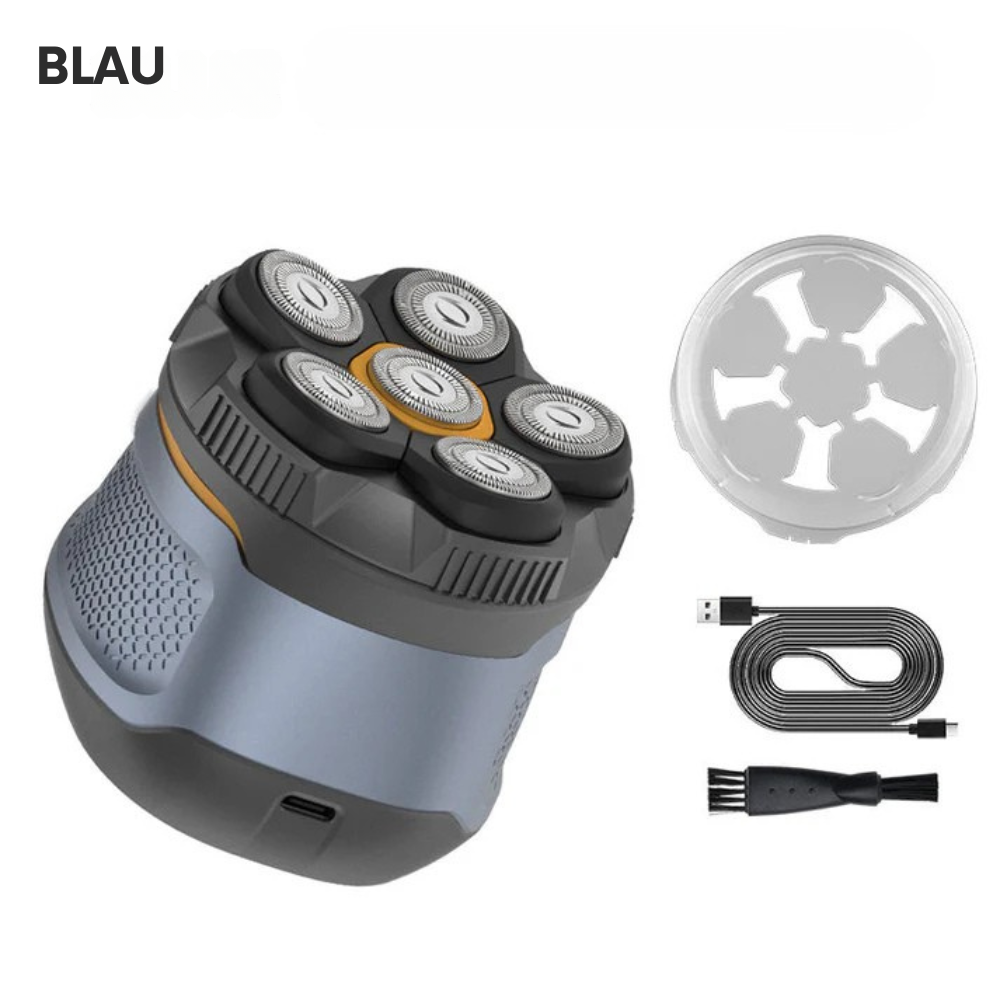 AquaDome™ – Wasserdichter 6-Klingen Kopf-Rasierer