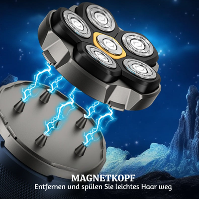 AquaDome™ – Wasserdichter 6-Klingen Kopf-Rasierer