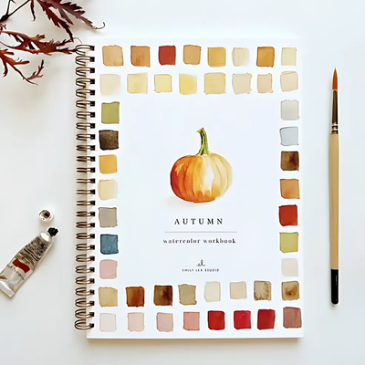 AquaMuse™ – Gemütliches Saisonales Aquarell-Arbeitsbuch