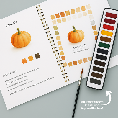 AquaMuse™ – Gemütliches Saisonales Aquarell-Arbeitsbuch