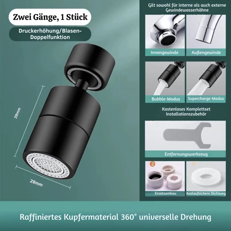 AquaTwist™ – 360° Flexibler Wasserhahn Verlängerer