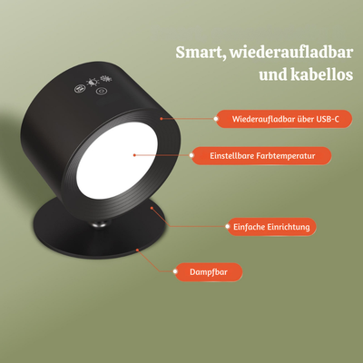 AuraLite™ – Kabellose Magnetische Spotlight-Lampe