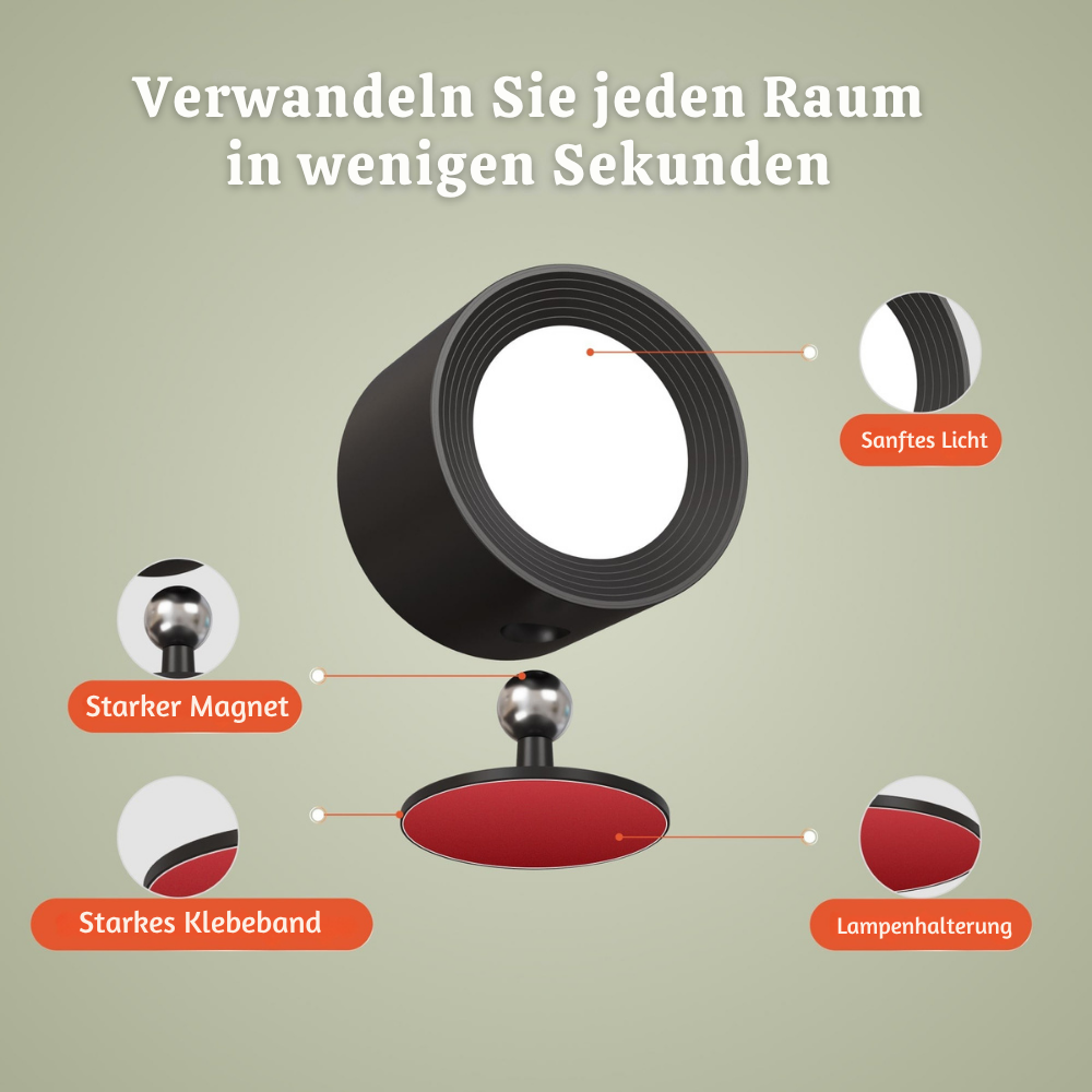 AuraLite™ – Kabellose Magnetische Spotlight-Lampe