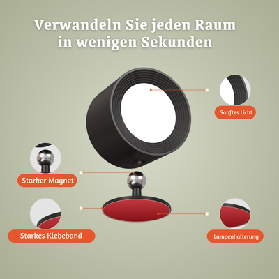 AuraLite™ – Kabellose Magnetische Spotlight-Lampe