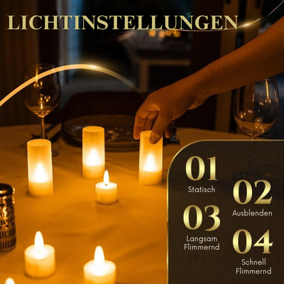 AuraLume™ – Wiederaufladbares LED-Kerzenset mit Fernbedienung