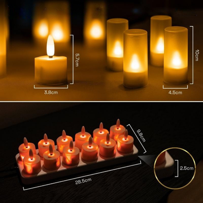 AuraLume™ – Wiederaufladbares LED-Kerzenset mit Fernbedienung