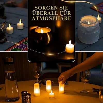 AuraLume™ – Wiederaufladbares LED-Kerzenset mit Fernbedienung