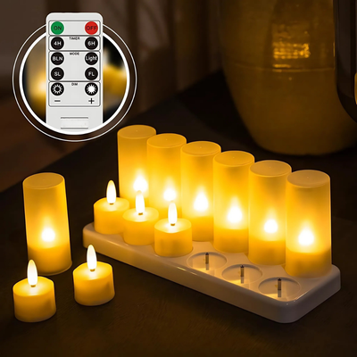 AuraLume™ – Wiederaufladbares LED-Kerzenset mit Fernbedienung