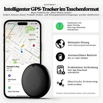 AutoTrack™ – Intelligenter GPS-Tracker im Taschenformat
